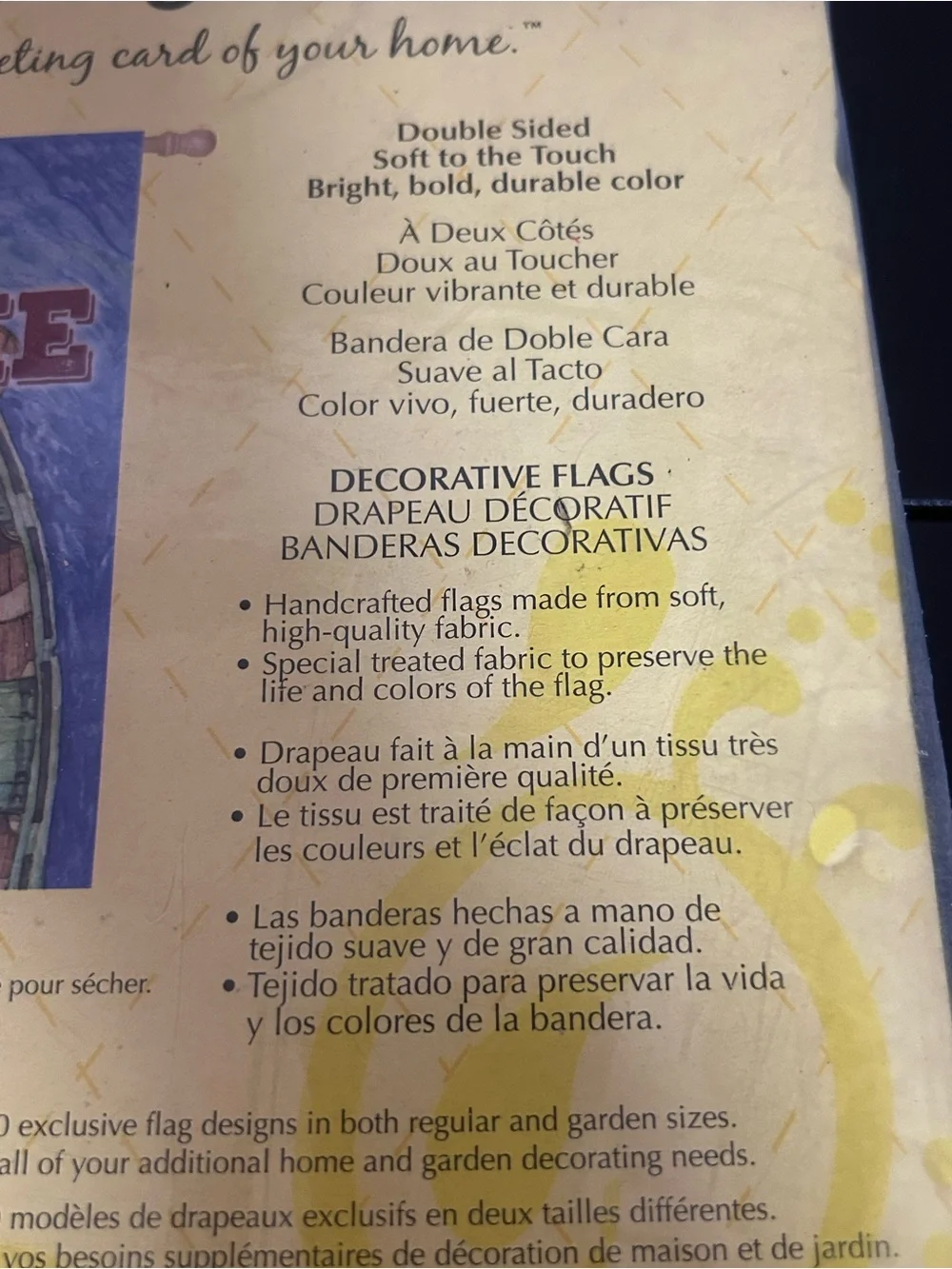 Welcome to the Lake Decorative Flag - Yellow